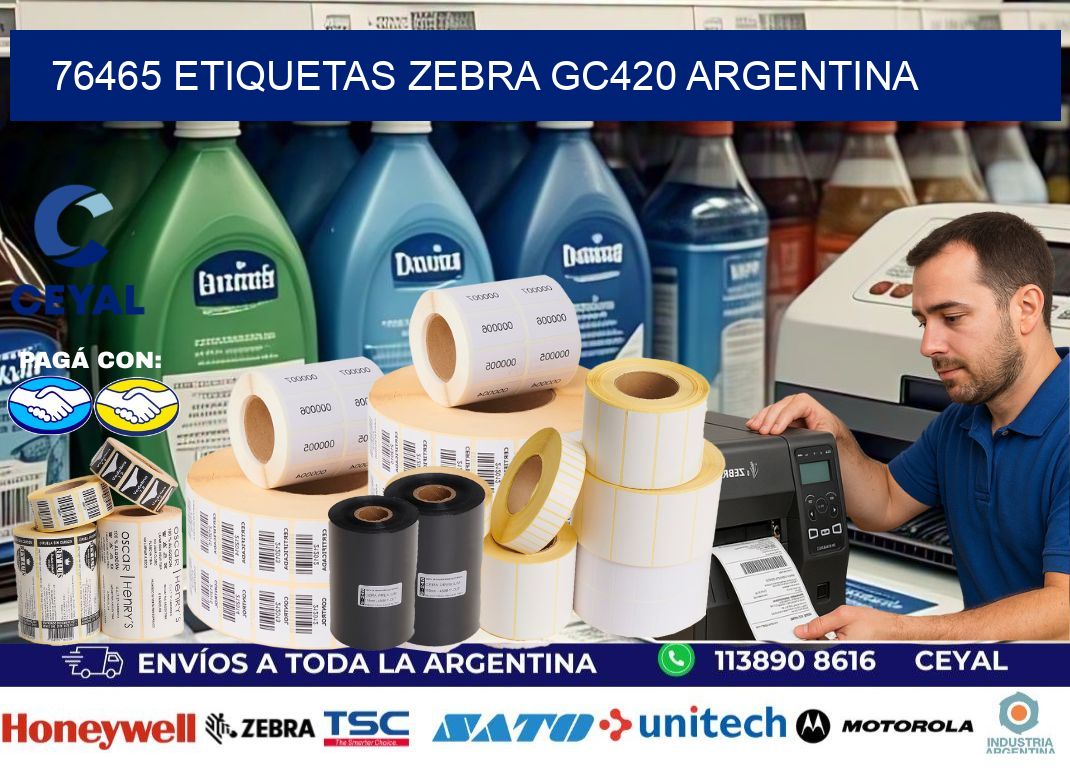 76465 etiquetas zebra gc420 argentina