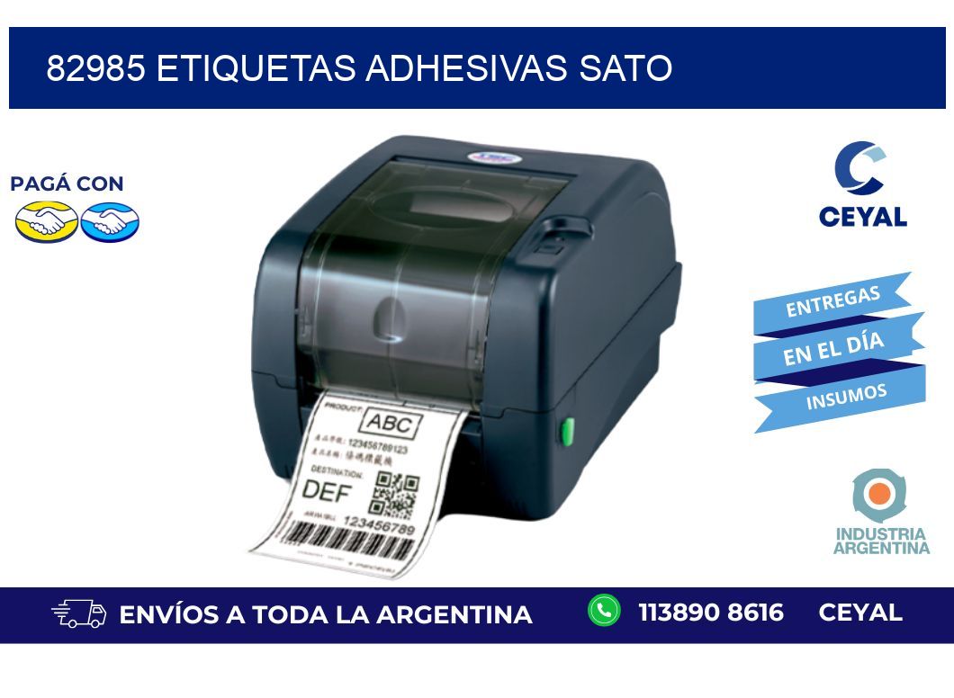 82985 ETIQUETAS ADHESIVAS SATO