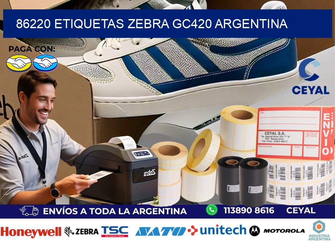 86220 etiquetas zebra gc420 argentina