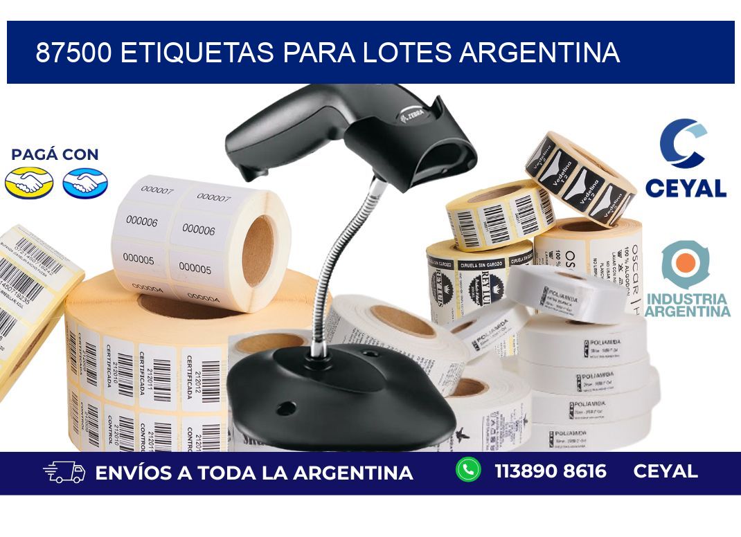 87500 ETIQUETAS PARA LOTES ARGENTINA