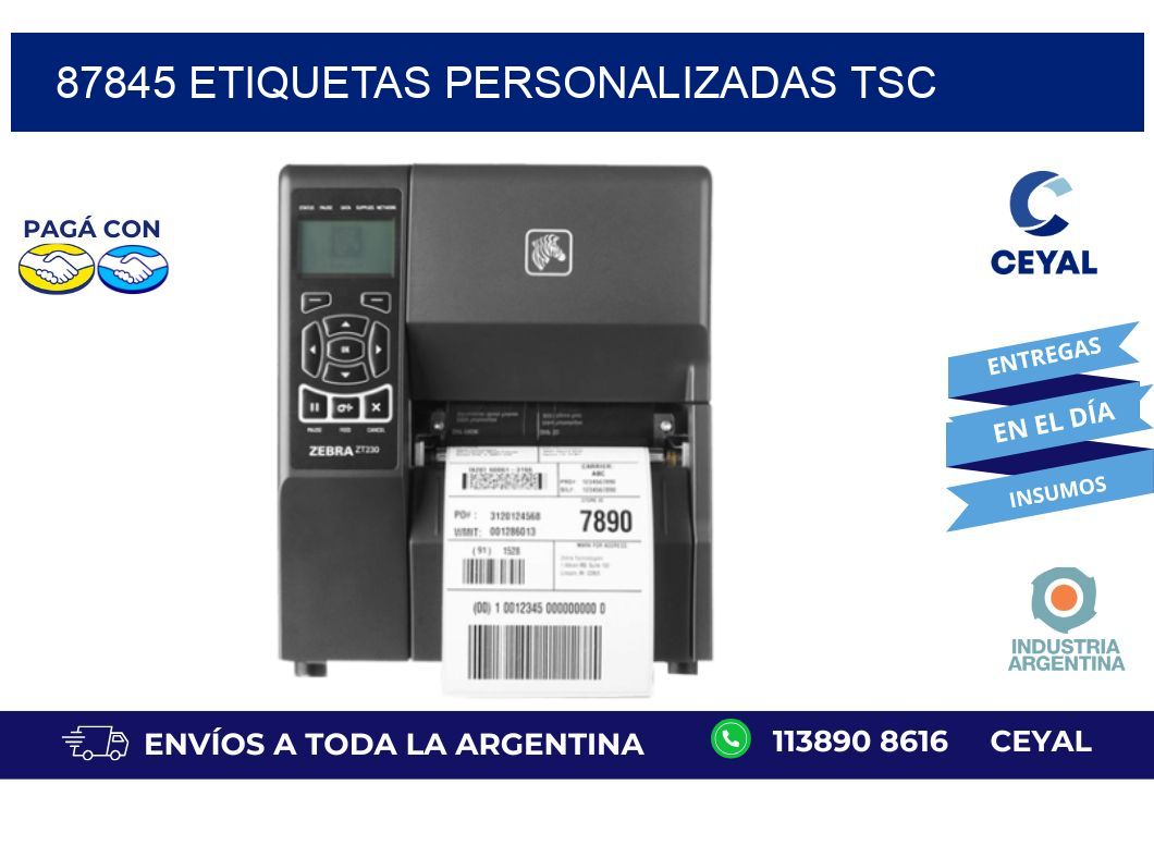 87845 ETIQUETAS PERSONALIZADAS TSC
