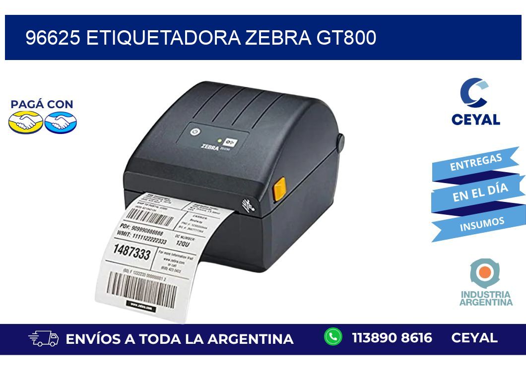 96625 ETIQUETADORA ZEBRA GT800