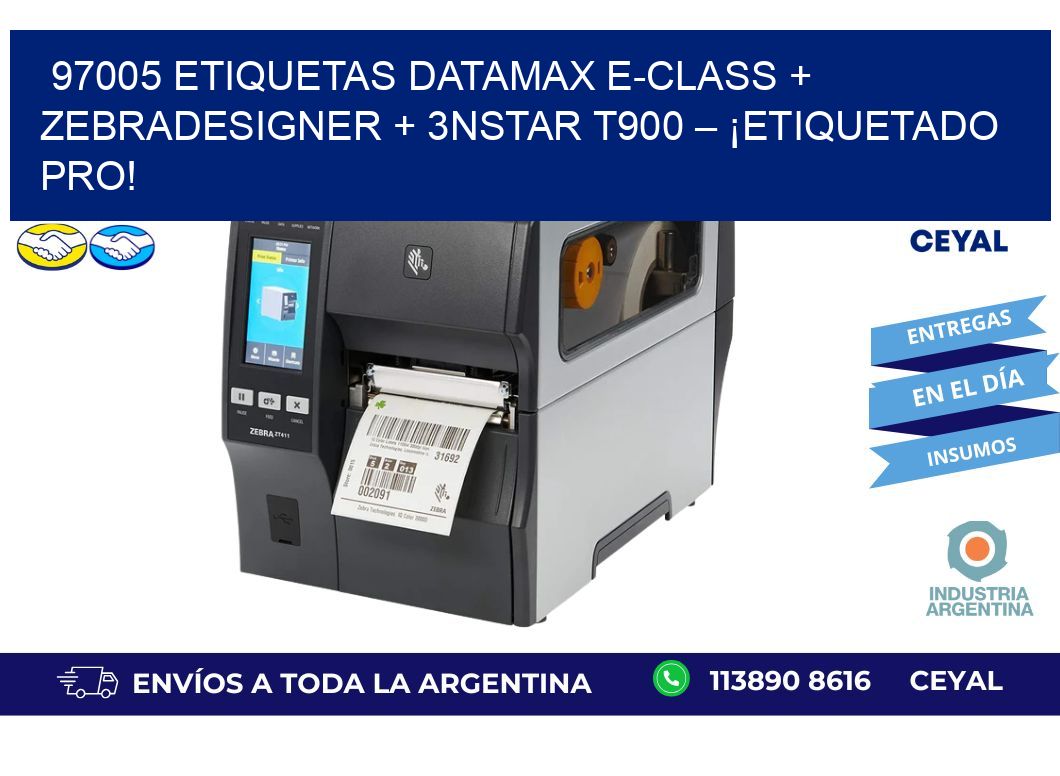 97005 ETIQUETAS Datamax E-Class + ZebraDesigner + 3nStar T900 – ¡Etiquetado pro!