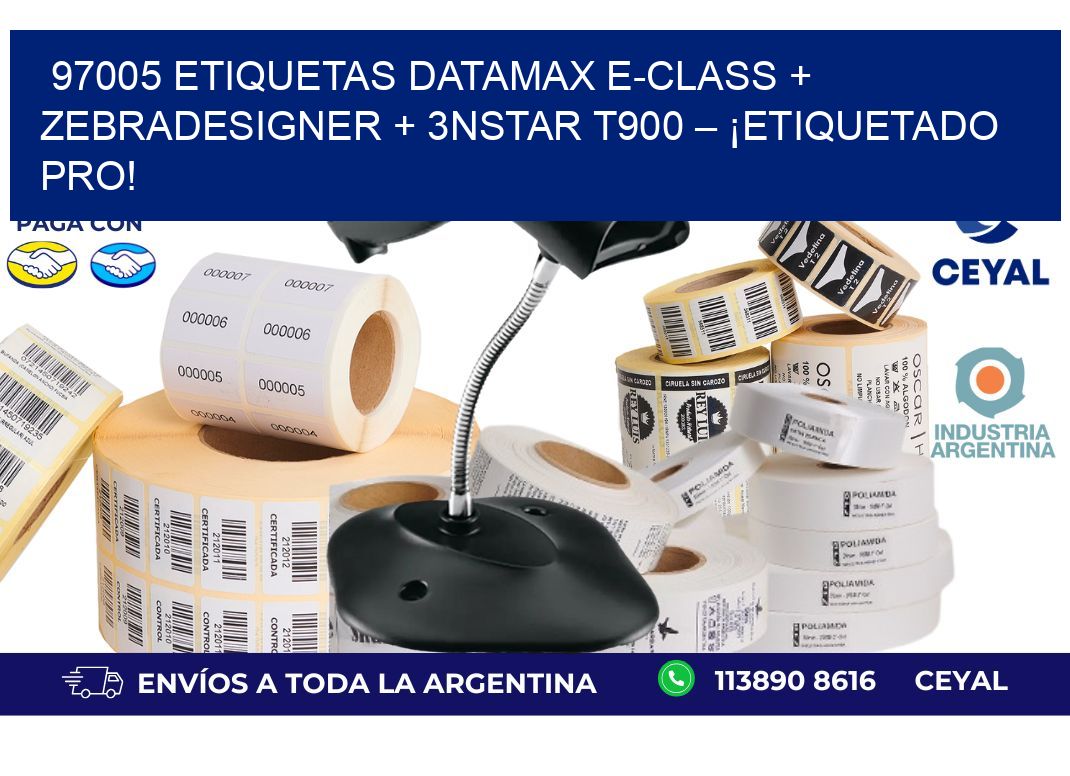 97005 ETIQUETAS Datamax E-Class + ZebraDesigner + 3nStar T900 – ¡Etiquetado pro!