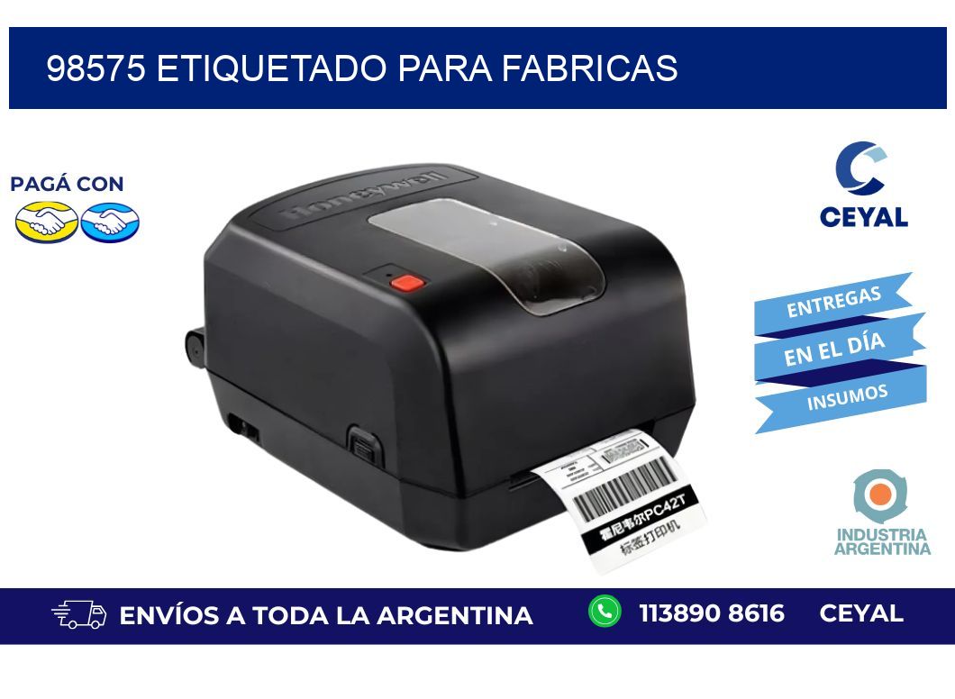 98575 ETIQUETADO PARA FABRICAS