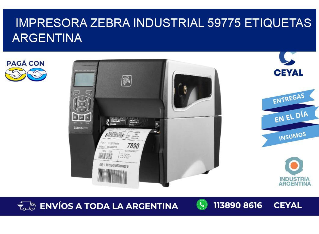 Impresora zebra industrial 59775 etiquetas argentina