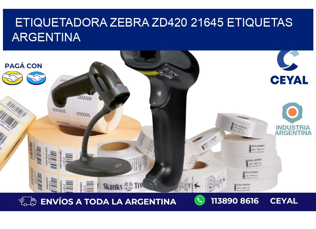 etiquetadora zebra zd420 21645 etiquetas argentina