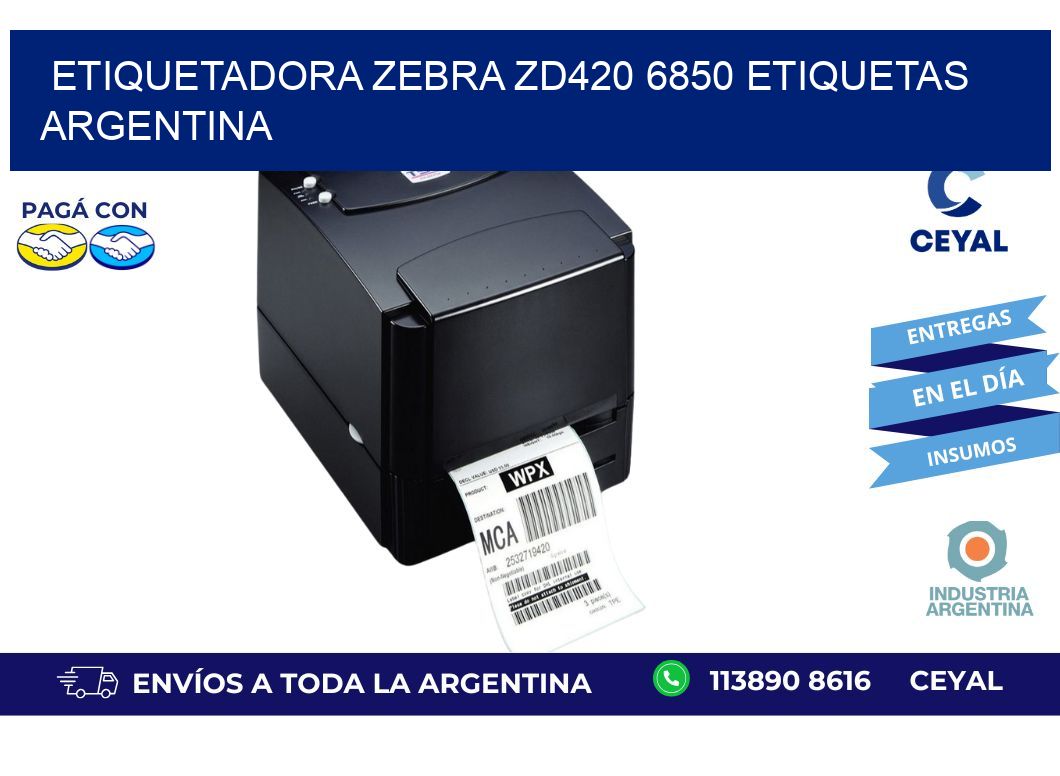 etiquetadora zebra zd420 6850 etiquetas argentina