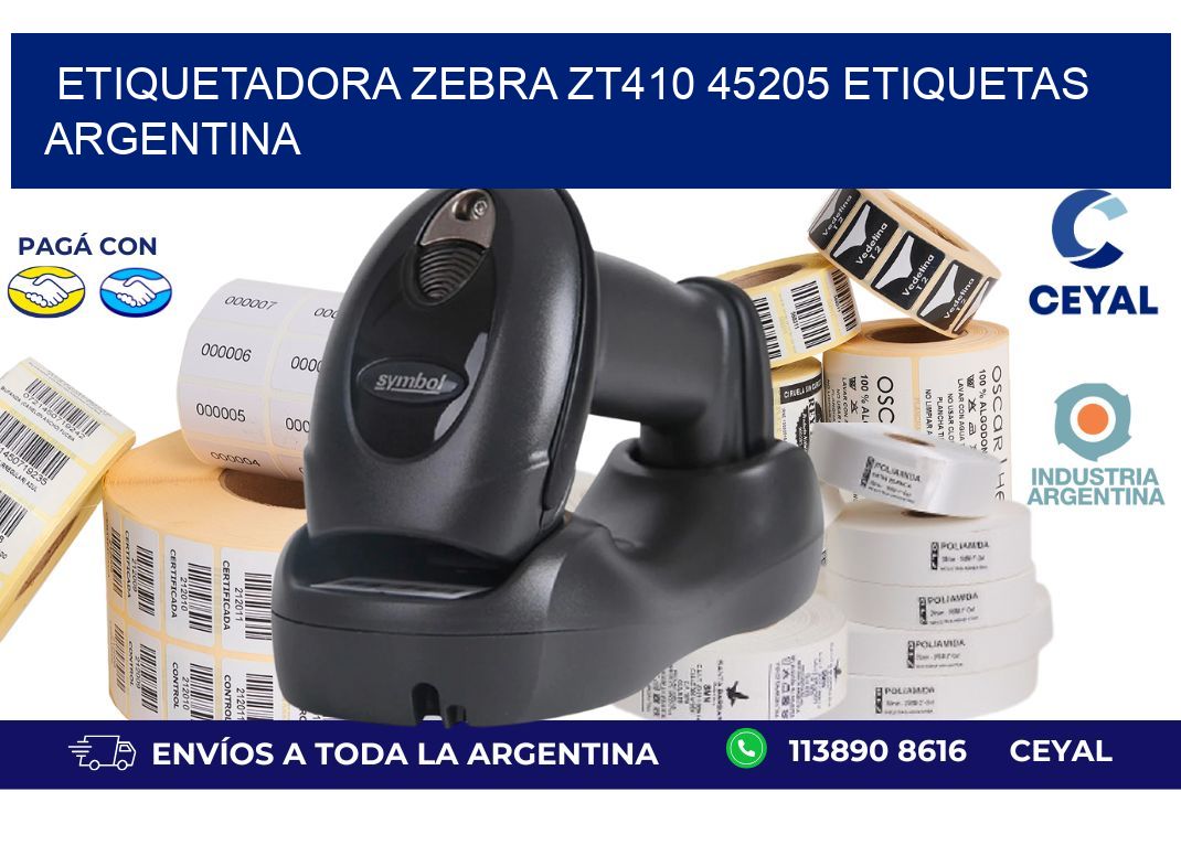 etiquetadora zebra zt410 45205 etiquetas argentina