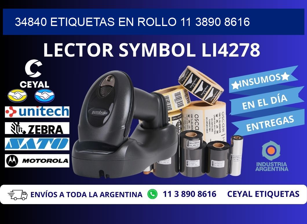 34840 ETIQUETAS EN ROLLO 11 3890 8616