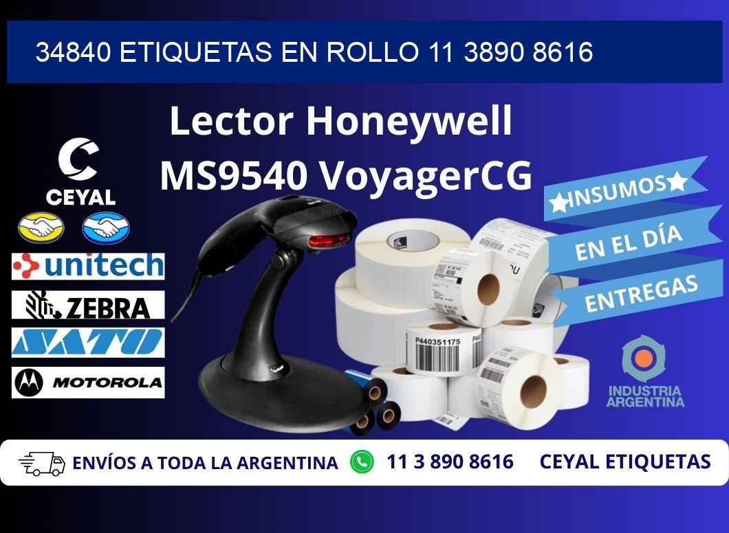 34840 ETIQUETAS EN ROLLO 11 3890 8616