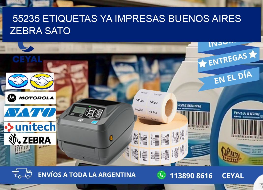 55235 ETIQUETAS YA IMPRESAS BUENOS AIRES ZEBRA SATO