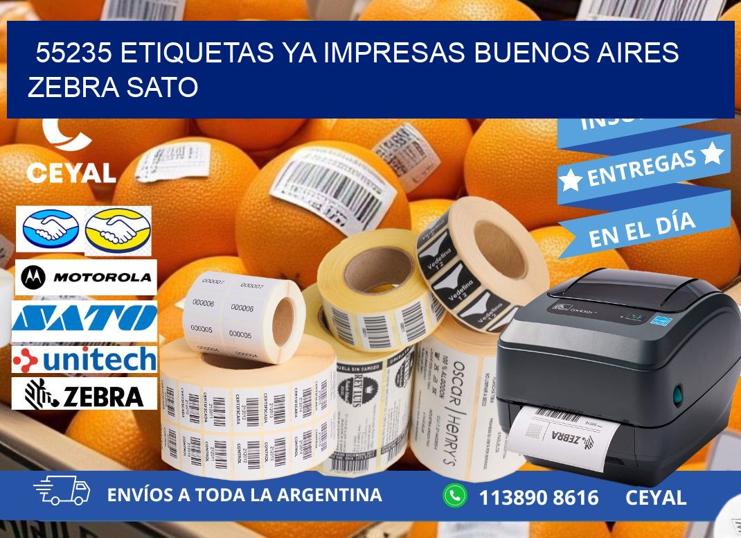 55235 ETIQUETAS YA IMPRESAS BUENOS AIRES ZEBRA SATO