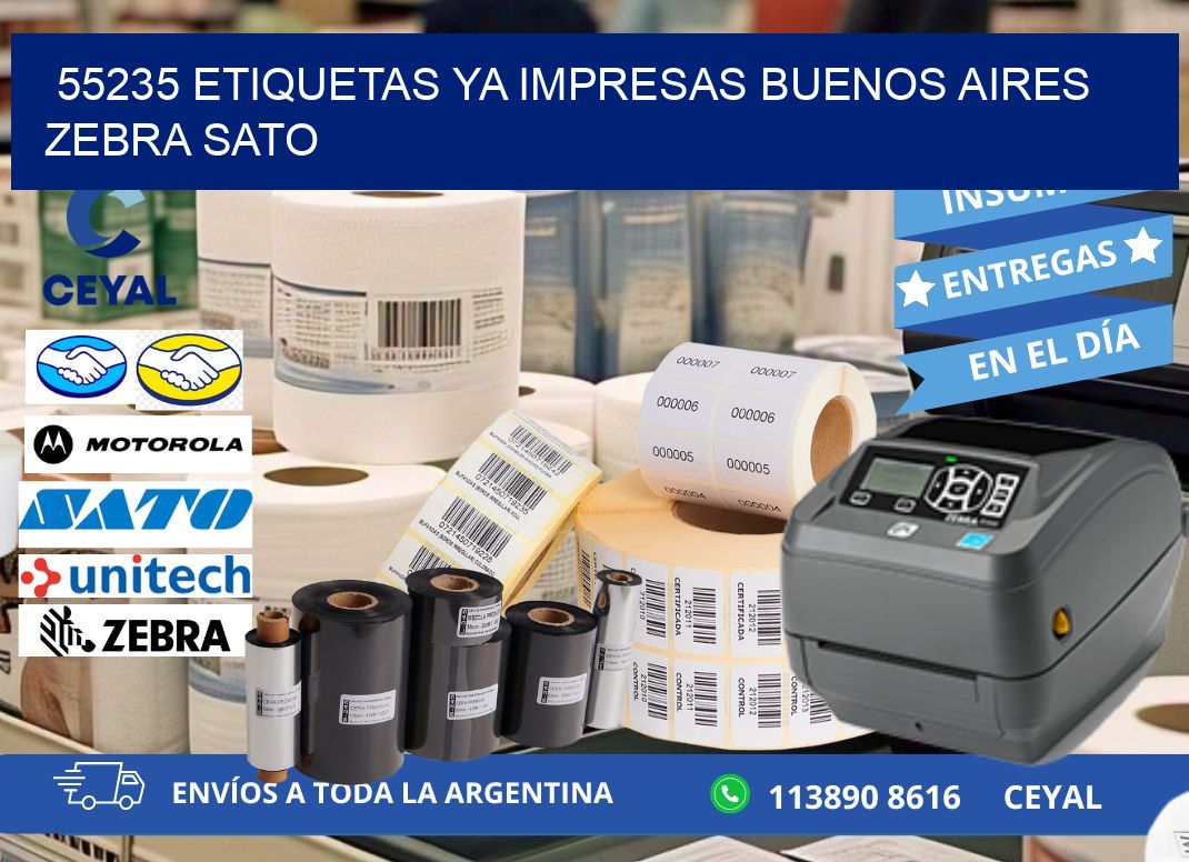 55235 ETIQUETAS YA IMPRESAS BUENOS AIRES ZEBRA SATO
