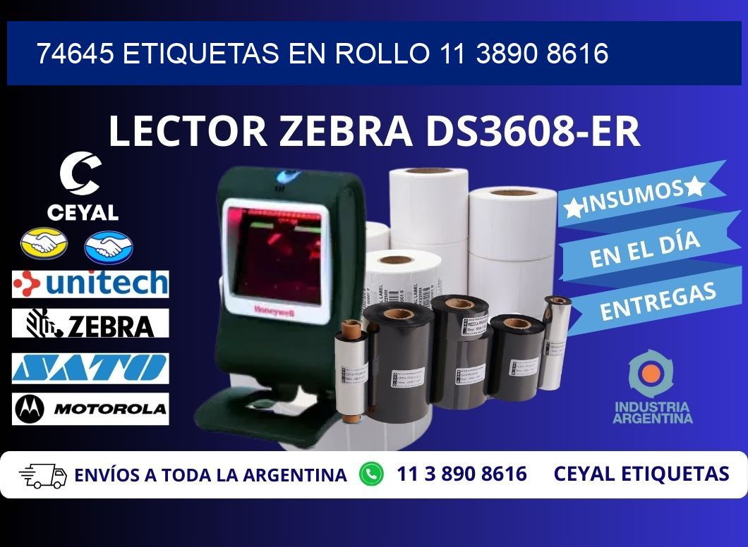 74645 ETIQUETAS EN ROLLO 11 3890 8616