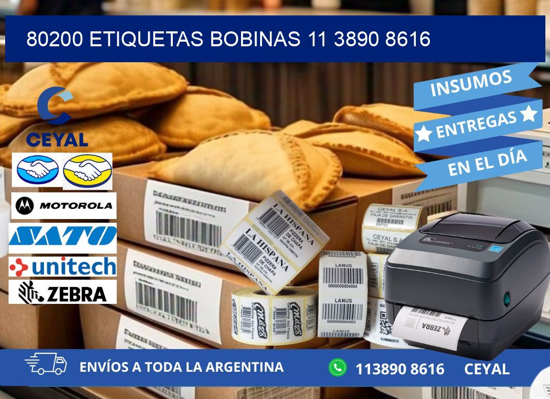 80200 ETIQUETAS BOBINAS 11 3890 8616