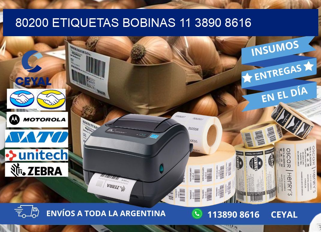 80200 ETIQUETAS BOBINAS 11 3890 8616
