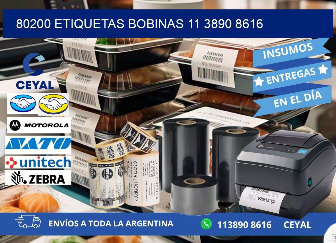 80200 ETIQUETAS BOBINAS 11 3890 8616