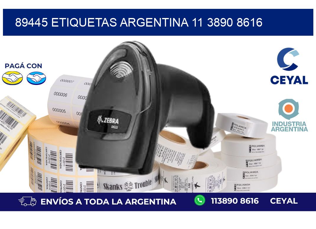 89445 ETIQUETAS ARGENTINA 11 3890 8616