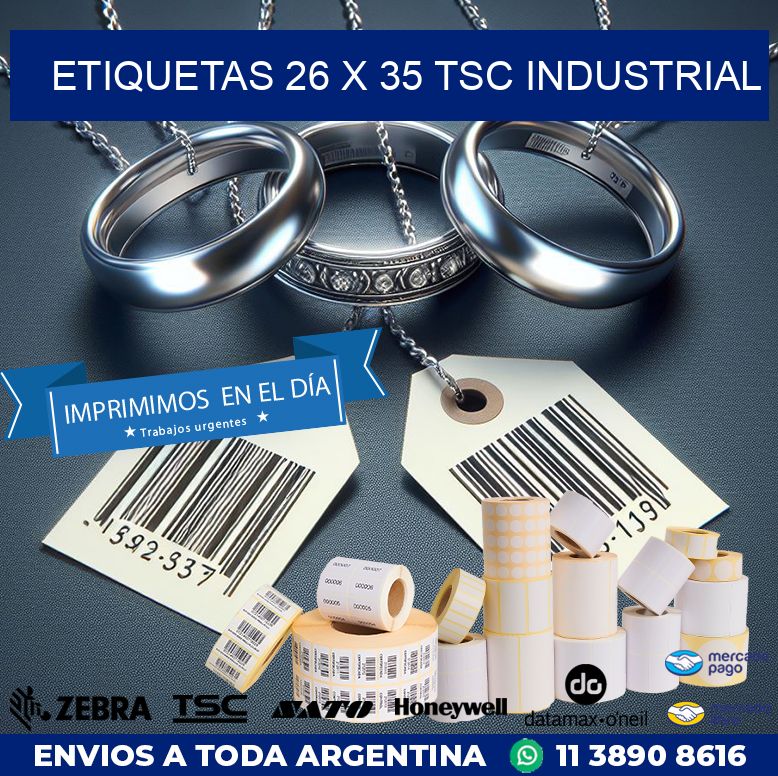 ETIQUETAS 26 x 35 TSC INDUSTRIAL