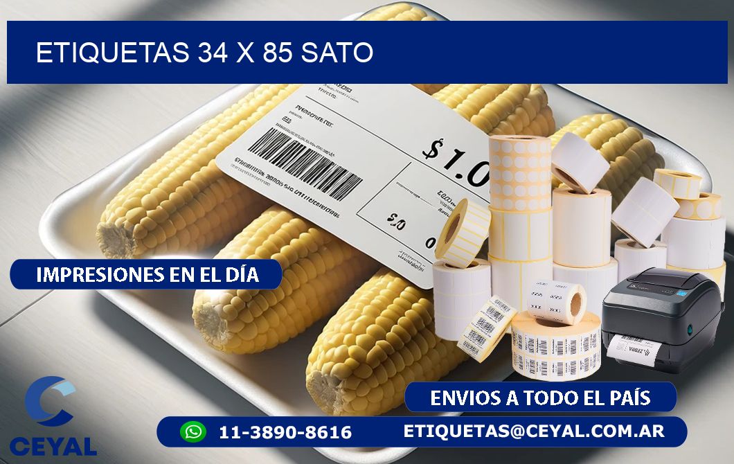 ETIQUETAS 34 x 85 SATO