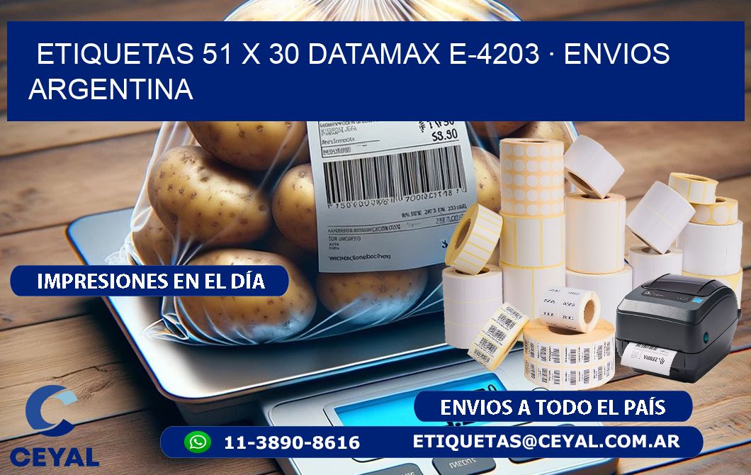ETIQUETAS 51 x 30 DATAMAX E-4203 · ENVIOS ARGENTINA