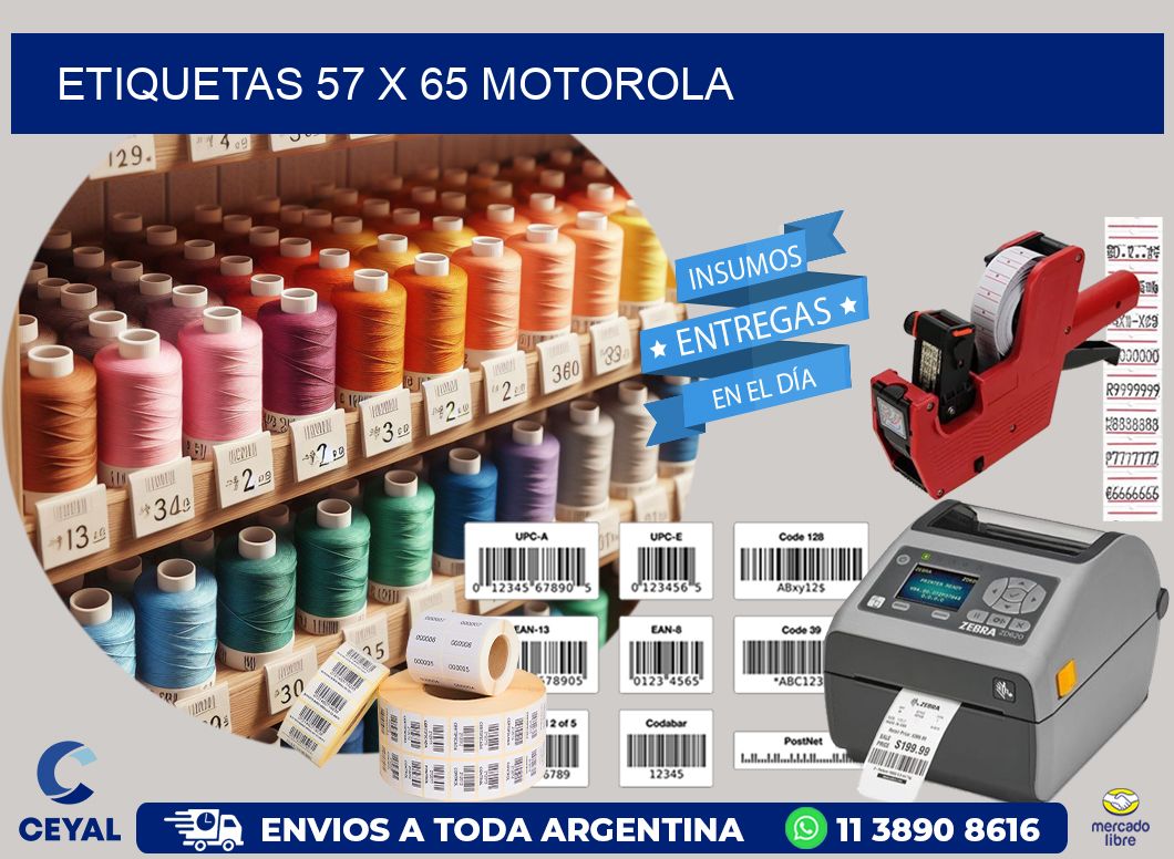 ETIQUETAS 57 x 65 MOTOROLA