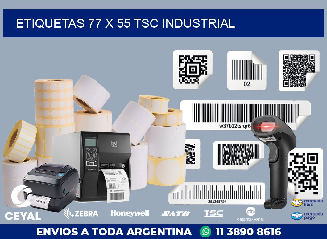 ETIQUETAS 77 x 55 TSC INDUSTRIAL