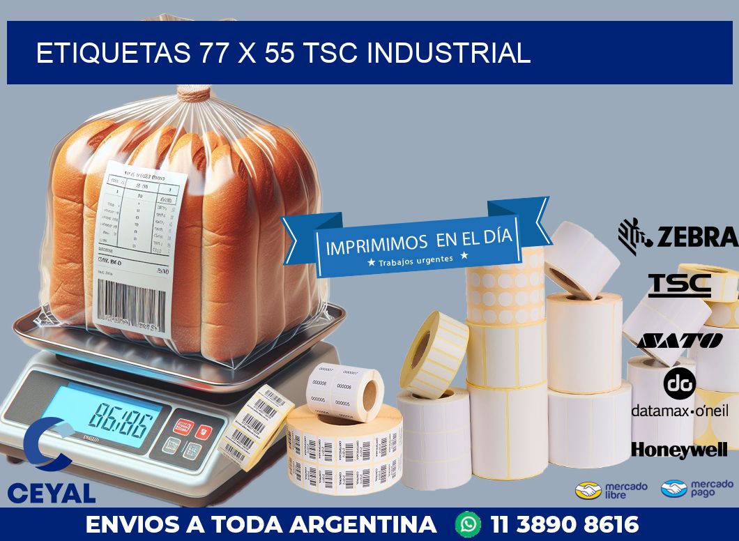 ETIQUETAS 77 x 55 TSC INDUSTRIAL