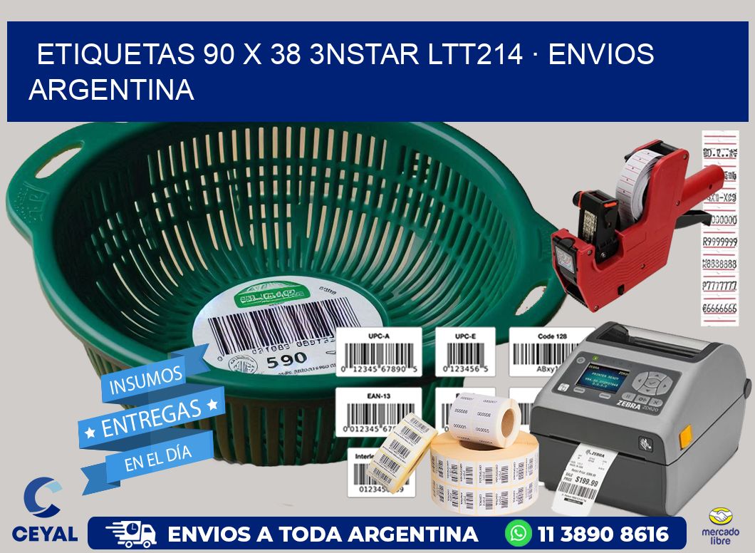 ETIQUETAS 90 x 38 3NSTAR LTT214 · ENVIOS ARGENTINA