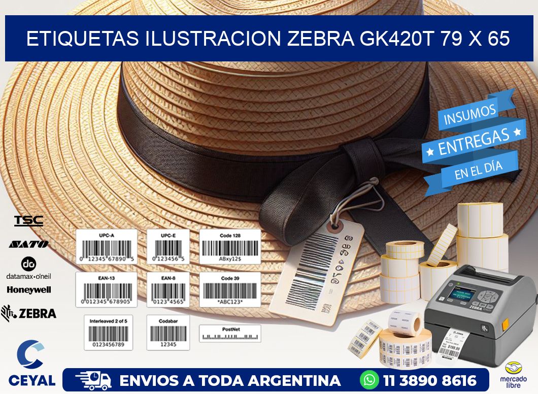ETIQUETAS ILUSTRACION ZEBRA GK420T 79 x 65