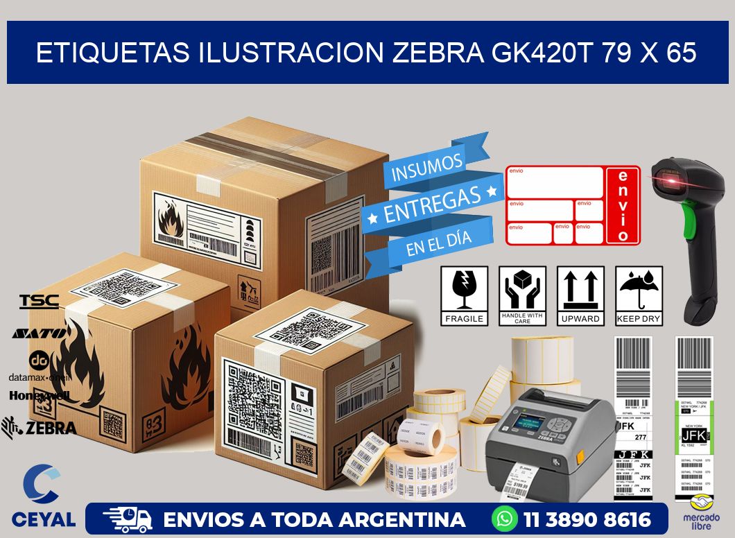 ETIQUETAS ILUSTRACION ZEBRA GK420T 79 x 65
