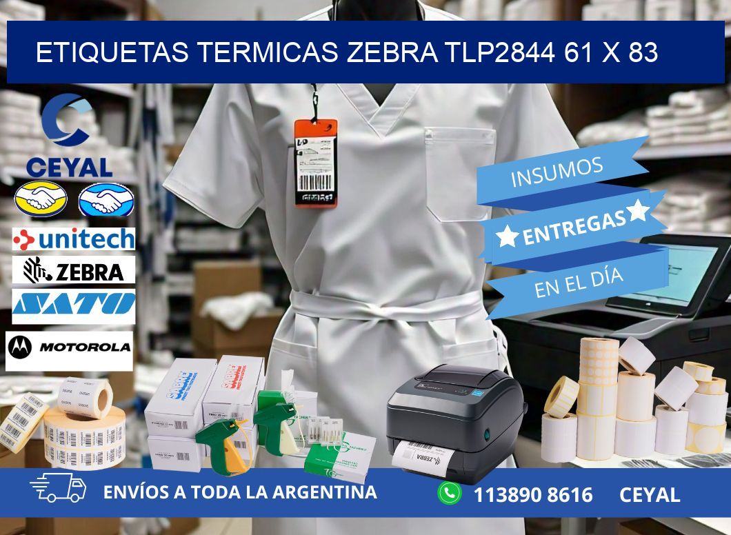 ETIQUETAS TERMICAS ZEBRA TLP2844 61 x 83
