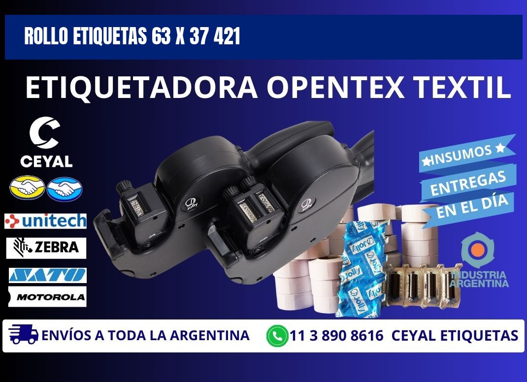 Rollo etiquetas 63 x 37 421