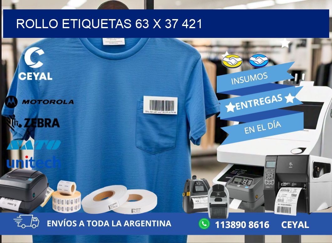 Rollo etiquetas 63 x 37 421