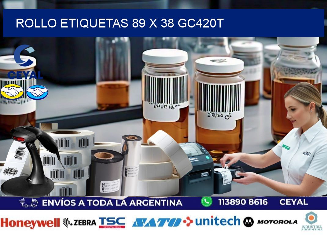 Rollo etiquetas 89 x 38 gc420t