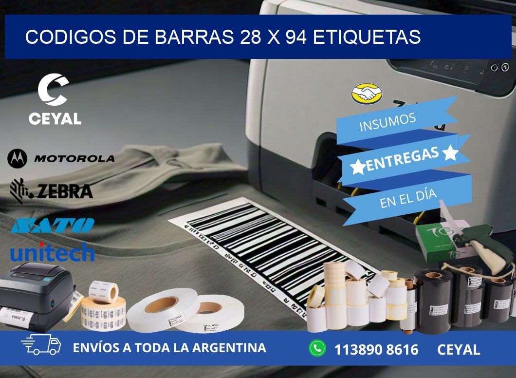 codigos de barras 28 x 94 etiquetas