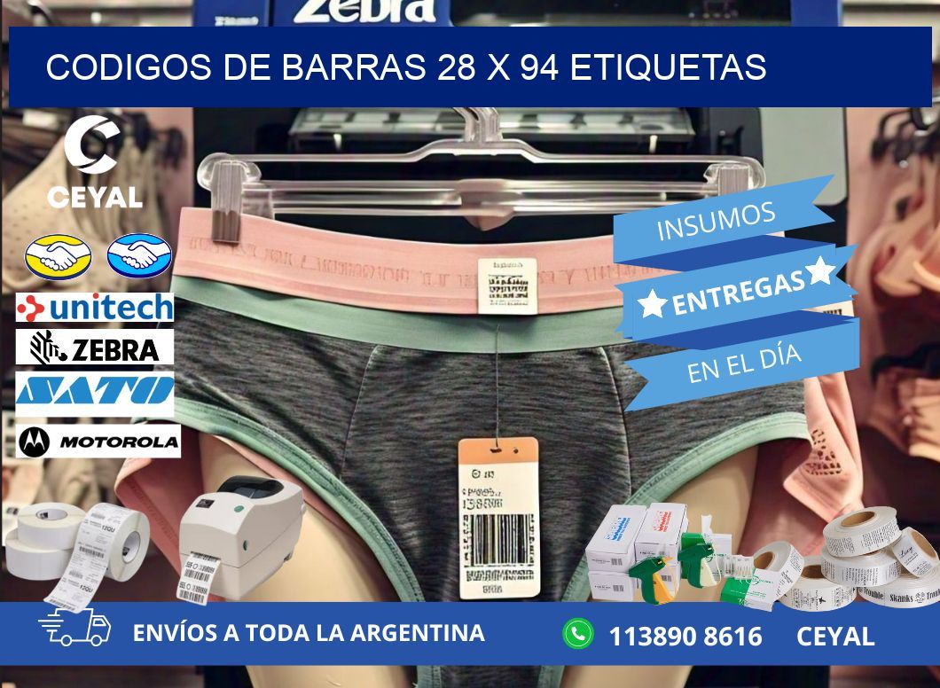 codigos de barras 28 x 94 etiquetas