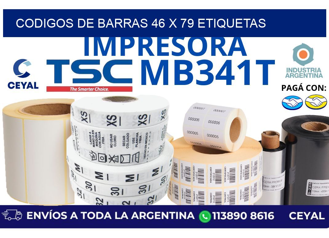 codigos de barras 46 x 79 etiquetas