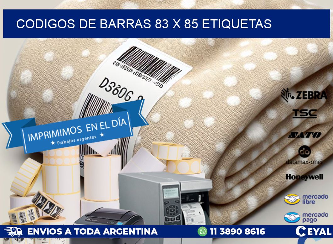 codigos de barras 83 x 85 etiquetas