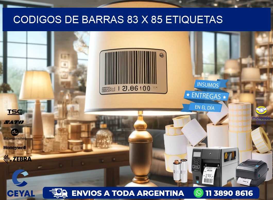 codigos de barras 83 x 85 etiquetas