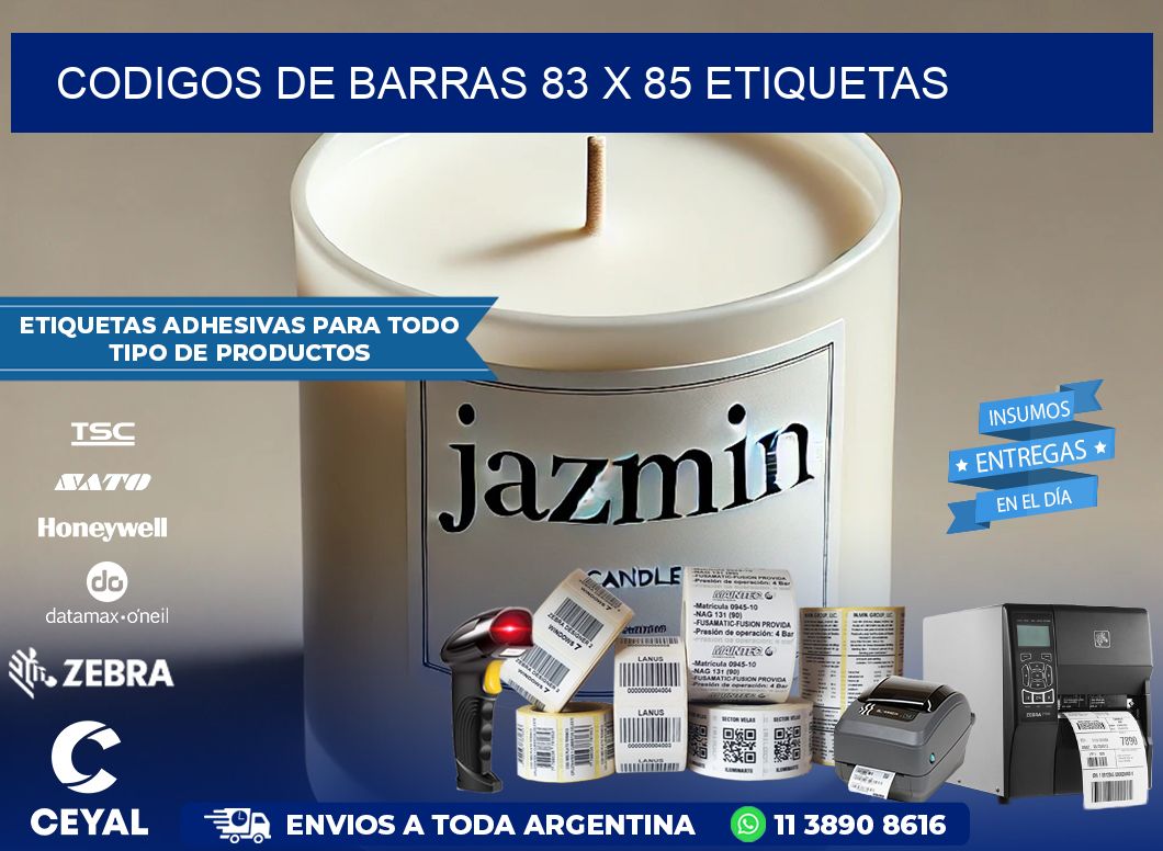 codigos de barras 83 x 85 etiquetas