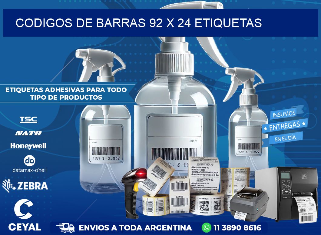 codigos de barras 92 x 24 etiquetas