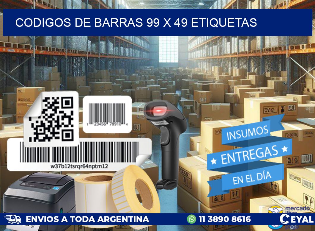 codigos de barras 99 x 49 etiquetas