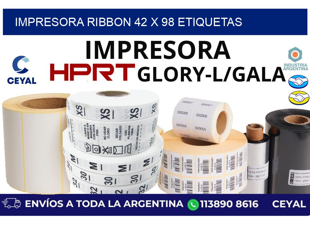 impresora ribbon 42 x 98 etiquetas
