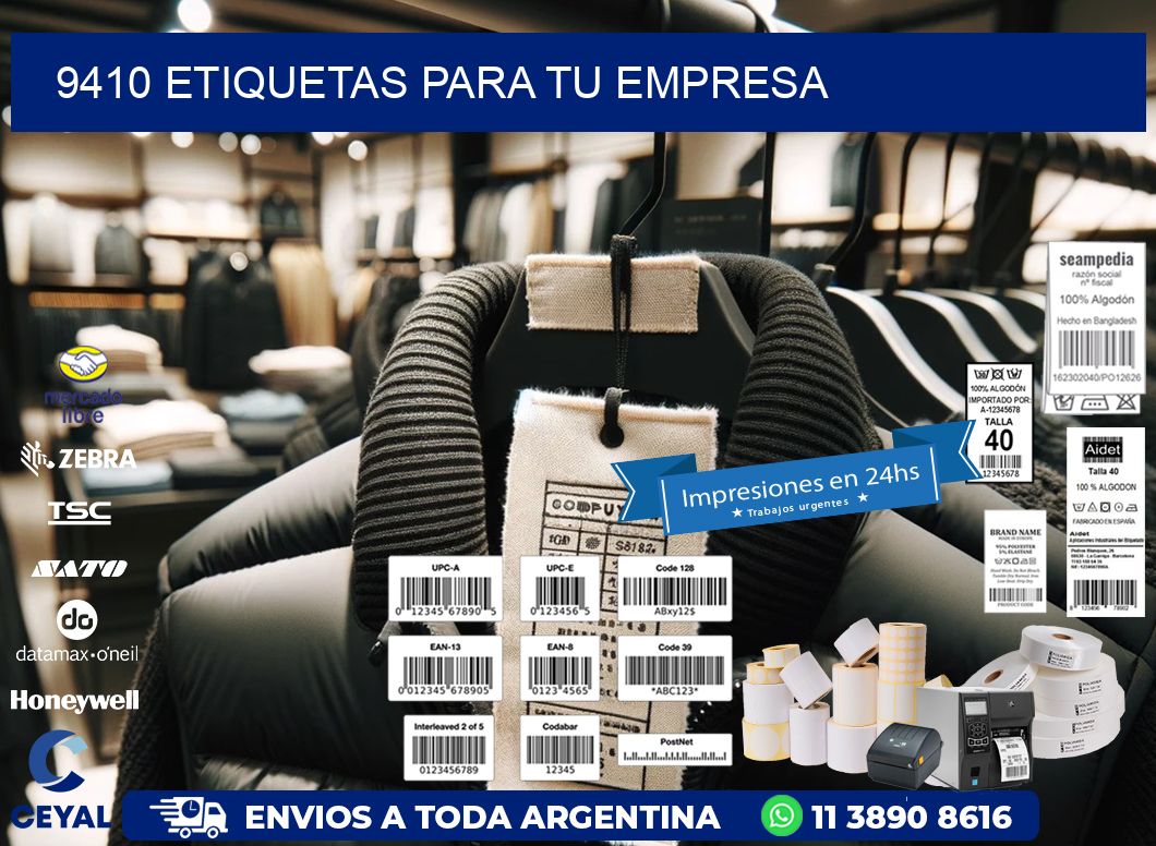 9410 etiquetas para tu empresa