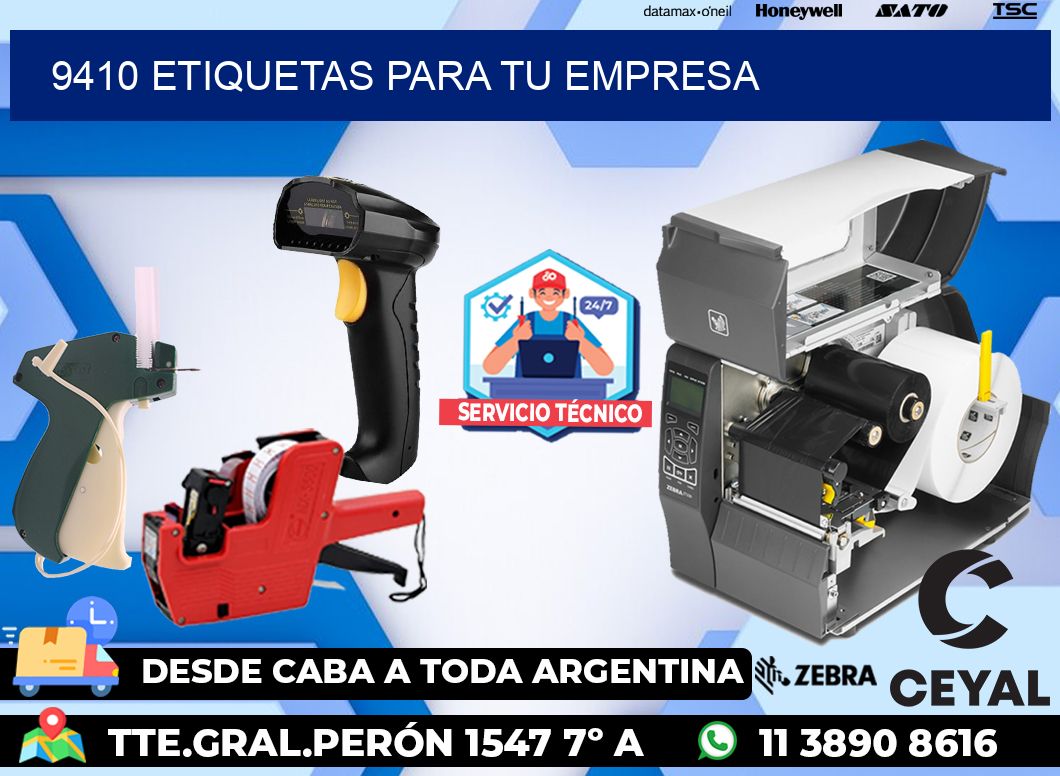 9410 etiquetas para tu empresa