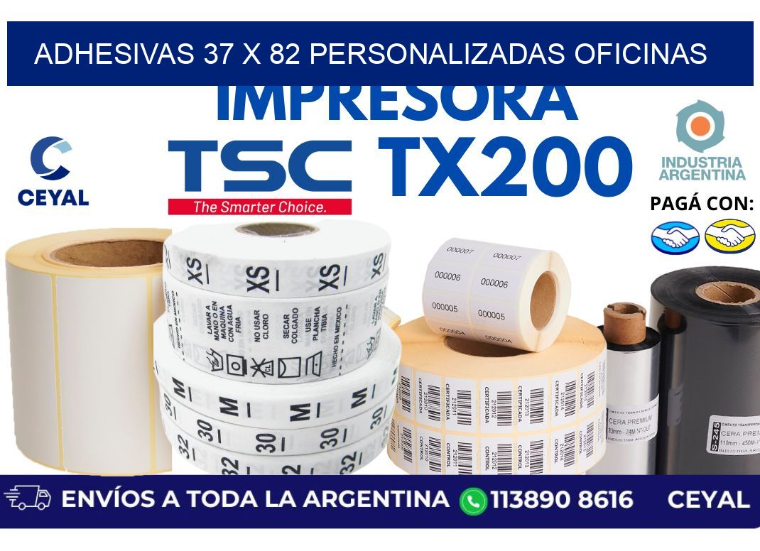 adhesivas 37 x 82 personalizadas oficinas