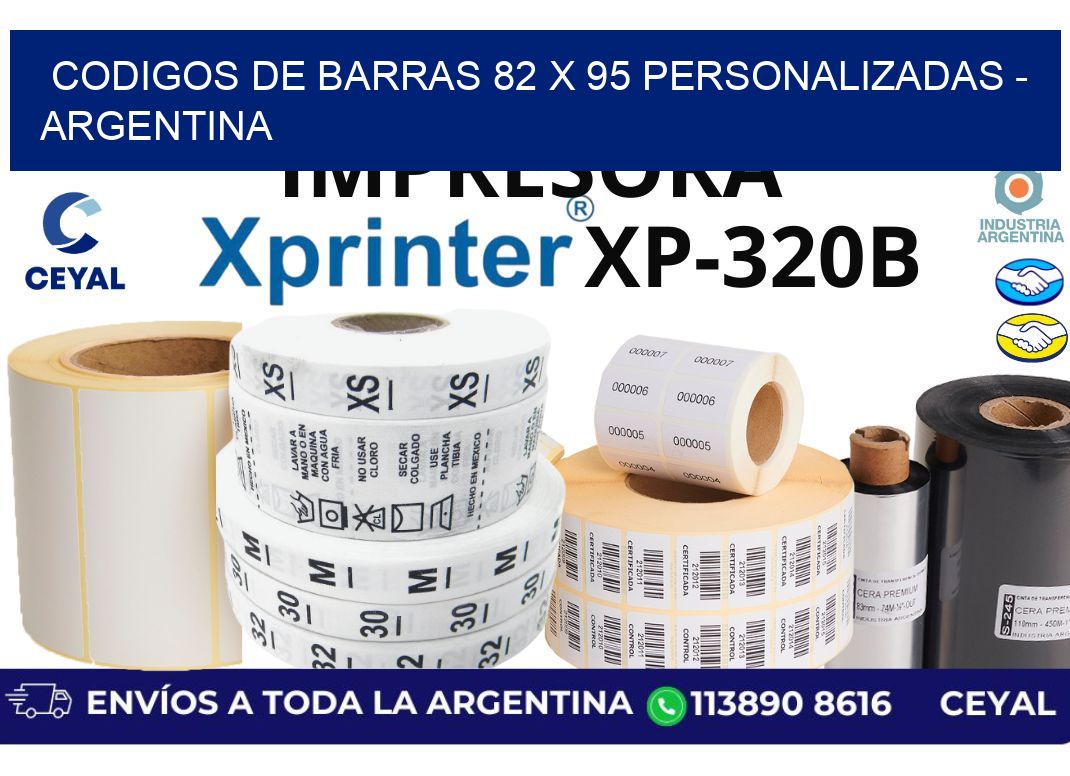 codigos de barras 82 x 95 personalizadas – Argentina