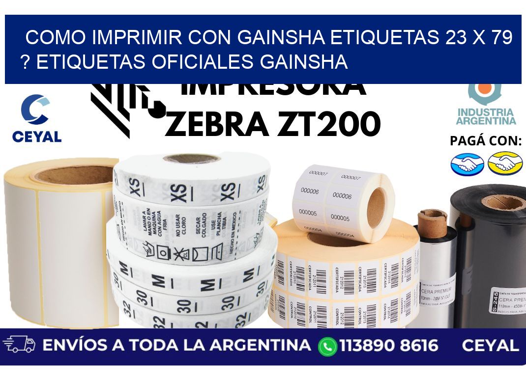 como imprimir con gainsha etiquetas 23 x 79 ? etiquetas oficiales gainsha